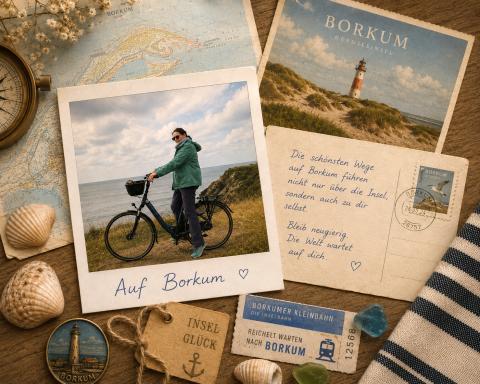 Borkum, den Ostfriesenklassiker, quer erradeln  Zwischen Dünenkamm, Wattkante und Nordseefrische - (c) Anke Sademann