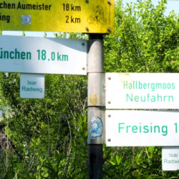 Die Beschilderung des Isarradwegs - (c) Jörg Bornmann