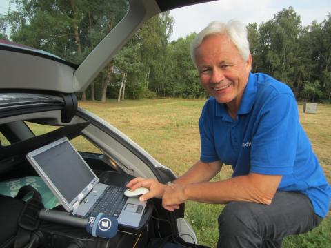 30 Jahre war dies der Arbeitsplatz von Lutz Baeucker während der BR-Radltour - (c) Lutz Baeucker